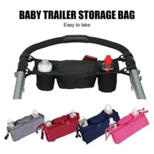 Universal Baby Stroller Storage Bag Baby Organizer Mummy Bag Bottle Cup Holder