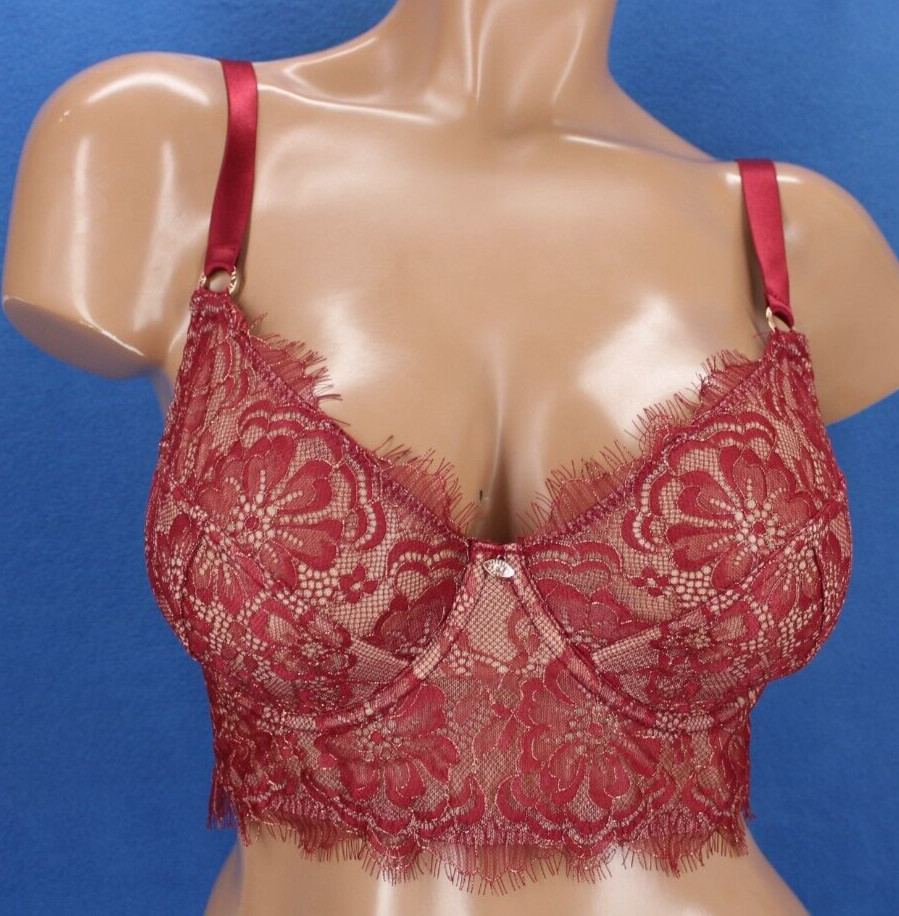 Sofia Underwire Unlined Lace Longline Balconette … - image 2