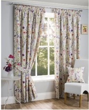 Image of Hampshire Floral Curtains Curtain Pair 168cm Width 137cm Drop
