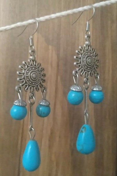 Pendientes mujer piedras semipreciosas TURQUENITA