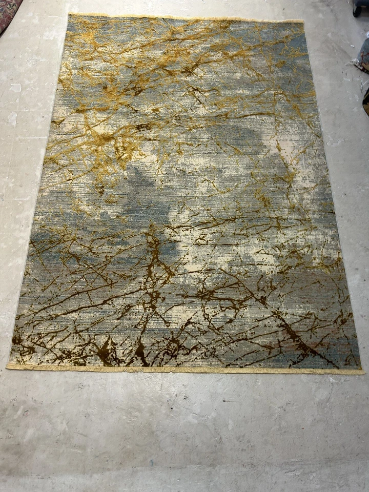 Tapete de área grande de luxo tapetes de bambu e seda para quarto sala de estar - Imagem 2 de 4