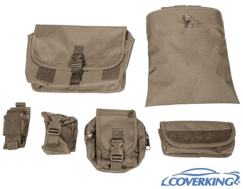 NEW Custom-Fit Tactical Ballistic Tan Seat Covers w/MOLLE Backing USA-MADE - Picture 6 of 7