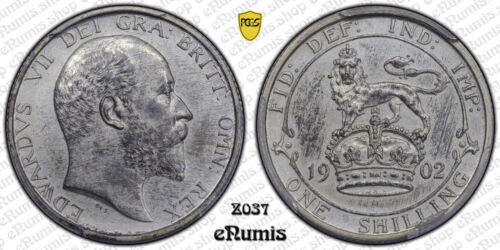 Great Britain, Edward VII, Shilling 1902, Matte PROOF, PCGS PR 64 - Picture 1 of 6