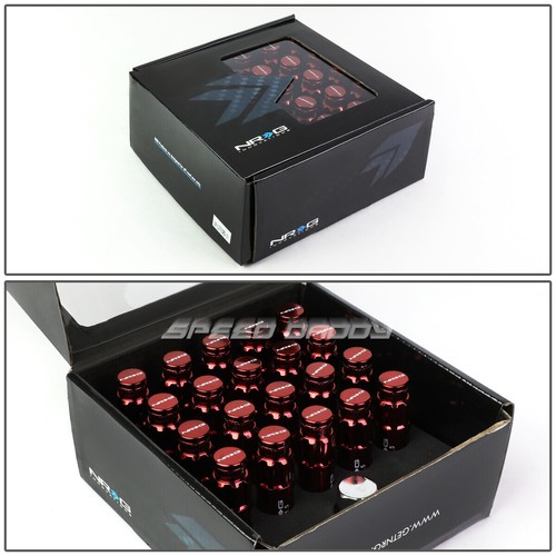 NRG 20 PCS T-6661 ALUMINUM RED M12X1.5 EXTENDED WHEEL/RIM LUG NUTS+DUST COVER - Picture 5 of 5