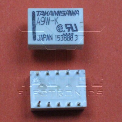 10 Stk. A9W-K TAKAMISAWA RELAIS 9V MINIATUR SIGNAL NEU 10pcs.