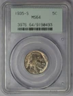 1935-S 5c Buffalo Nickel - PCGS MS 64 OGH 2.1 Holder