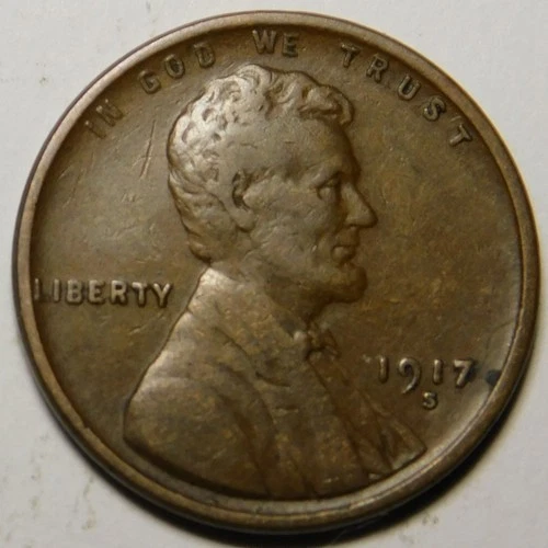 1917 S Lincoln Wheat Cent Penny VF-EF  "Actual Coin Pictured"