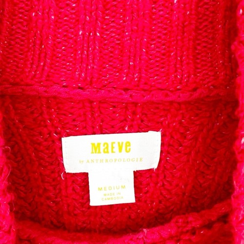 Anthropologie Maeve Women's Dakotah Oversized Turtleneck Sweater M Red - Bild 6 von 8