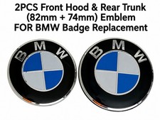 2pcs Front Hood Rear Trunk 82mm74mm Emblem Bmw Badge Replacement 2pcs Front Hood Rear Trunk 82mm74mm Emblem Bmw Badge Replacement