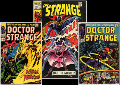 DOCTOR STRANGE #174 175 & 177 1968   1ST CLEA COVER! NEW COSTUME!   LG DAMAGES