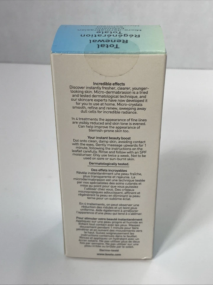 Botas Nº 7 EXFOLIANTE MICRODERMABRASIÓN RENOVACIÓN TOTAL NUEVO 2,5 fl oz Foto 4 de 4