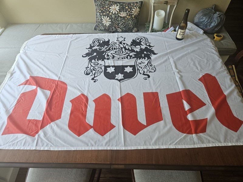 Duvel Belgium Beer Flag 58"×37.5" Great Condition