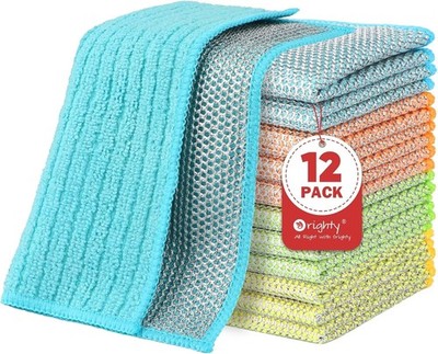 Multipurpose Wire Dishwashing Rag 12 Pcs Upgraded Double-Layer Non-Scratch Wire