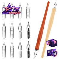 Piriuuo Kalligraphie Stift Set, Federhalter Holz Tusche Federhalter 10 StüCk