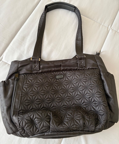 LUG Scuttle Midnight Black Large Zip Tote Shoulder Bag RFID Lightweight