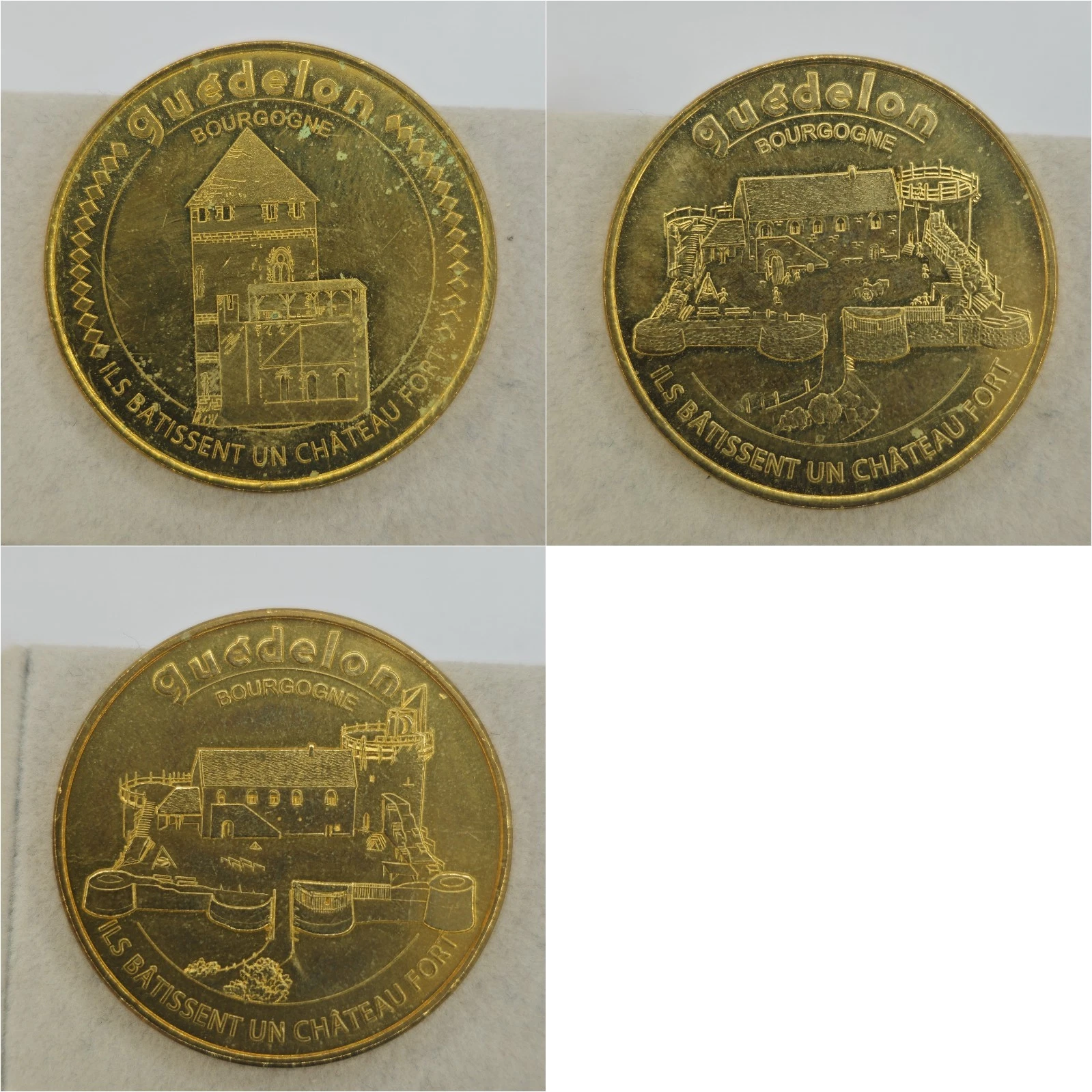 Guédelon 89 Yonne - Lot Jetons Touristiques Médailles Souvenirs Monnaie de Paris