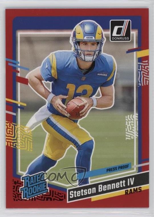 2023 Panini Donruss Rated Rookie Press Proof Red Stetson Bennett IV #358 01rd