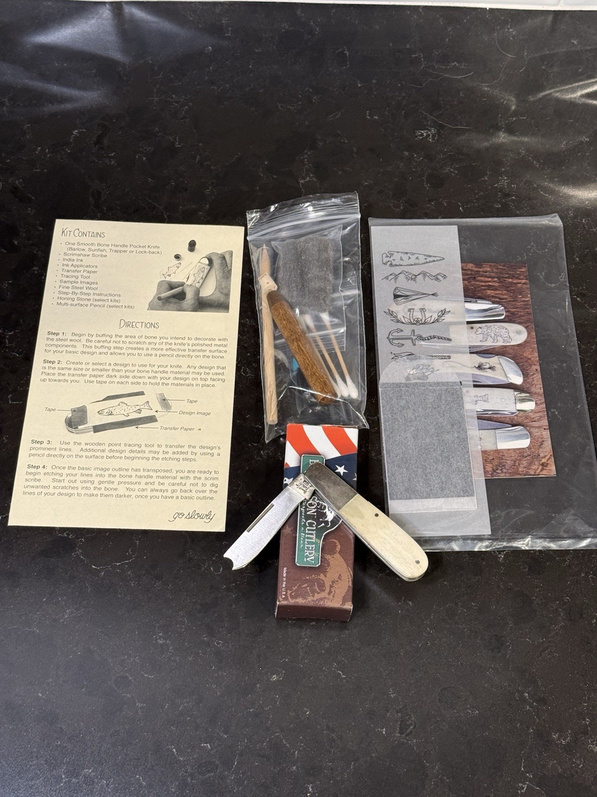 Bespoke Post Carve Kit Set Scrimshaw 1703SCRIMSHAW-KIT | eBay