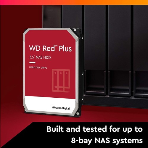 WD Red Plus 4TB NAS 3.5" Internal Hard Drive - 5400 RPM Class, SATA 6 Gb/s, CMR, - Photo 4/6
