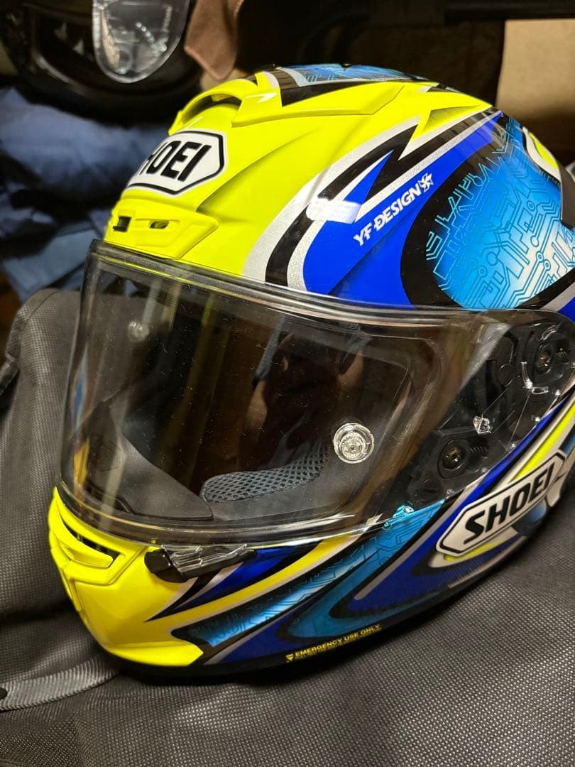 SHOEI X-FOURTEEN X-14 DAIJIRO TC-3 Yellow-Blue Full-Face Helmet