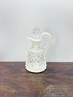 Fenton Hobnail Milk Glass Cruet with Stopper – Vintage Opalescent White Glass