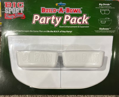 Build-A-Bowl Party Pack by Big Sport Party Bowl Snack & Dip Organizer Acc. New!