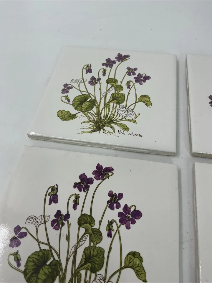 6–4 x 4 дюйма цветочная керамическая плитка альта одората цветочный фиолетовый фартук рукоделие - Изображение 3 из 4