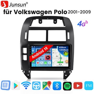 6+128GB 8Kern CarPlay Android Autoradio GPS Für VW Polo 9N 2001-2009 Navi GPS BT