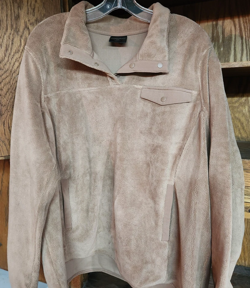 32 градусов тепла желтовато-коричневый толстовка, полиэстер, шерпа флис, супер мягкий, размер XL - Изображение 2 из 4