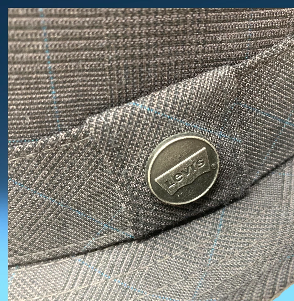 Sombrero Levi's Talla L/XL Gris Tono Cuadros Fedora Gángster Trilby Hip Hop Cubano Foto 3 de 4