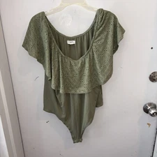 Women’s Army Green Body Suit From Full Circle Trends 2X