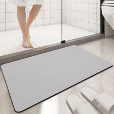 Stone Bath Mat Diatomaceous Earth Shower Mat, Non Slip Super Absorbent Quick Dry