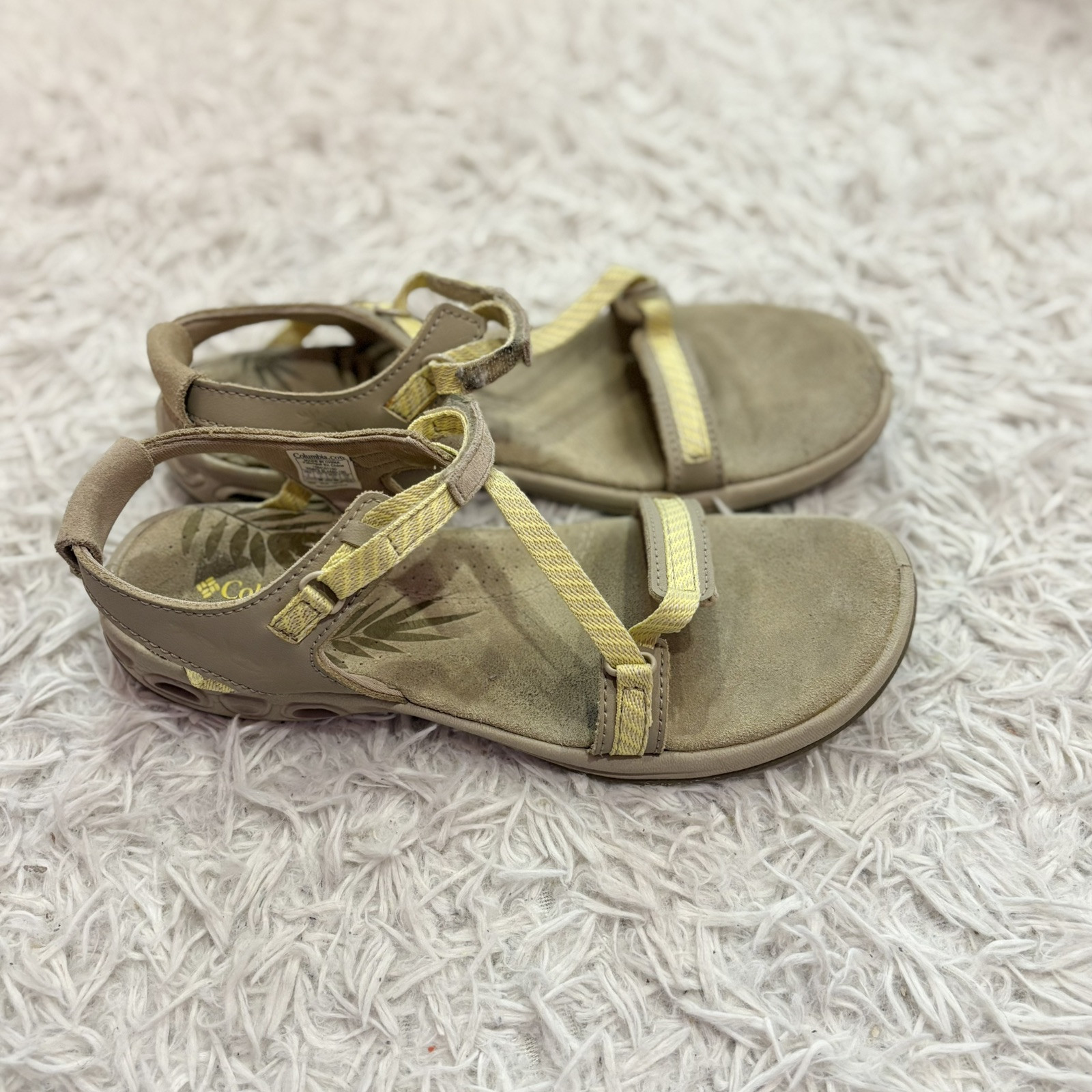 APL Sandali sportivi Columbia gialli nylon web US 8