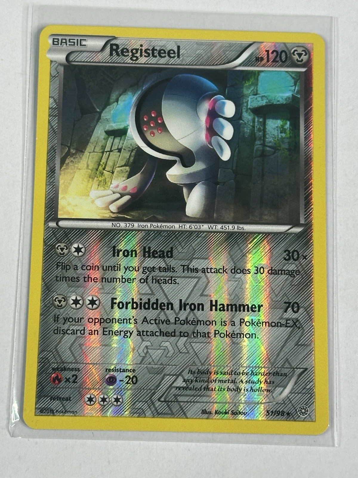 Registeel Reverse Holo 51/98 Ancient Origins Pokemon Card