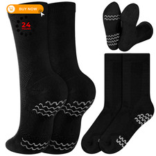 Twistover Dance Non Slip Socks Ballet Contemporary 7-10, Black