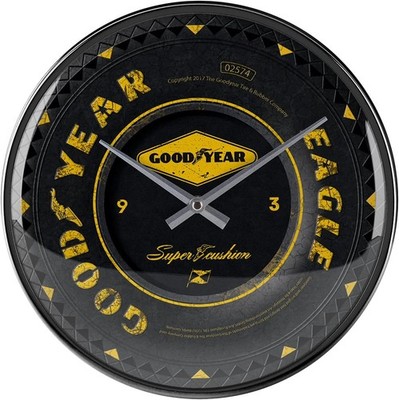 Nostalgic-Art Retro Wall Clock, Ø 12.2'', Goodyear   Ø Vintage Brown 