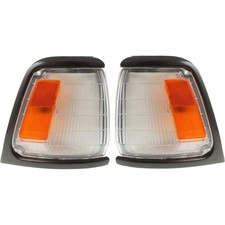 Corner Light For 89-91 Toyota Pickup W Gray Trim Set Of 2 Lh Rh Incandescent