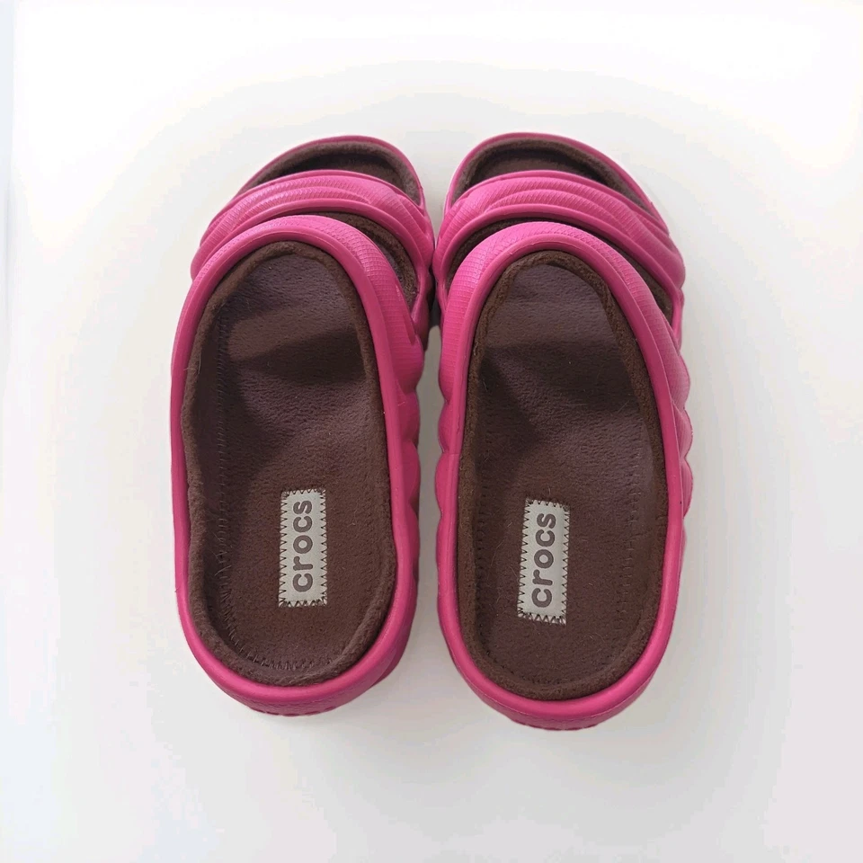 Crocs Clásico Acogedor Overpuff Sandalias Deslizables Zapatos 210074-6ZQ Mujer Talla 10 Nuevo sin Etiquetas Foto 4 de 4