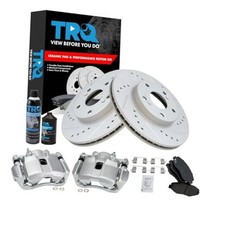Front Performance Brake Pad, Caliper,  Rotor Kit, with Chemical Kit Ceramic