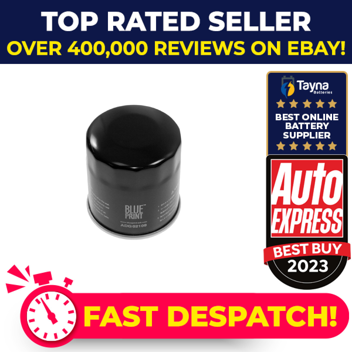 Oil Filter fits HYUNDAI i10 AC3, PA 1.0 2011 on Blue Print S2630002500 Quality