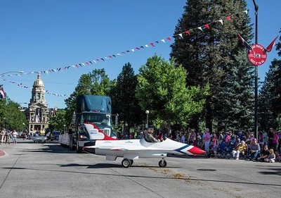 Photo:Cheyenne Wyoming 2015 Frontier Days Parade Jet Float Downtown