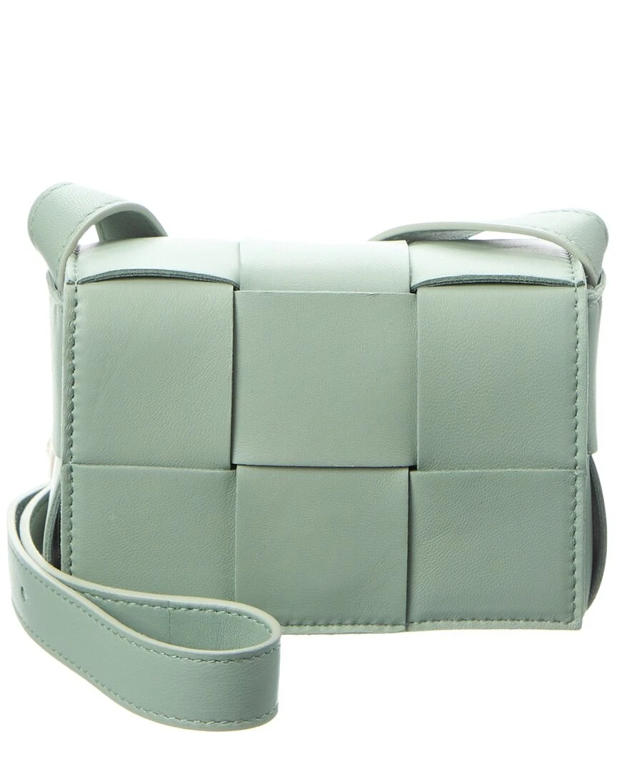 Bottega Veneta Cassette Leather Crossbody Women's Green