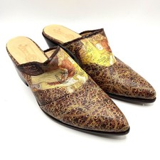 Icon Wearable Art Shoes Gustav Klimt’s Water Serpents Mules Size 8.5-9