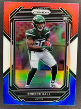 2022 Panini Prizm Breece Hall Red White & Blue Rookie #317 JETS