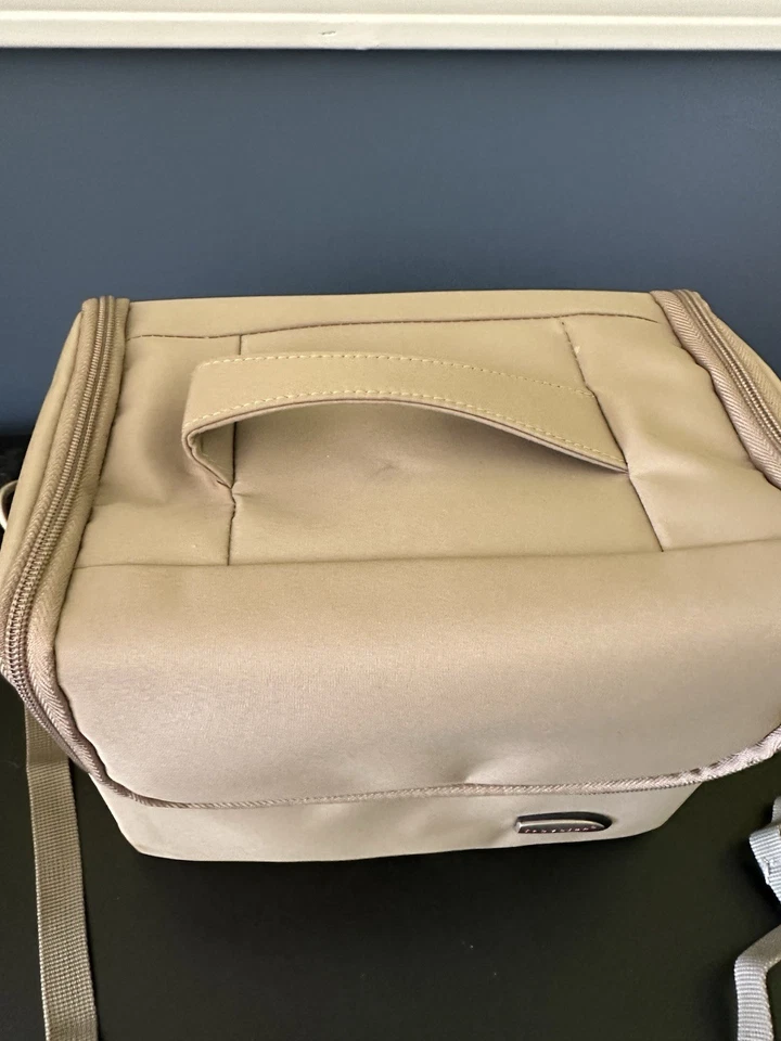 Travelon Beige Tren Desmontable Maquillaje Joyero Estuche Bolsa de Viaje Correa Foto 4 de 4