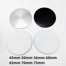 4Pcs Wheel Center Hub Cap Stickers Black & Silver 45 50 56 60 65 70 75mm