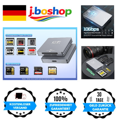 CFexpress Typ B SD Kartenleser Dual Slot 10Gbps USB 3.1 Gen2