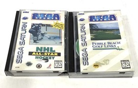 Christmas NiGHTS Sega Saturn 3D Controller NHL Pebble Beach Game Lot