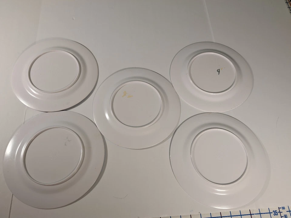 Paquete de 5 vajilla duradera de mariscos Blue Crab Trading Co 10,5" melamina Foto 3 de 4