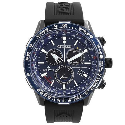 #ad Citizen Promaster Air A T Perpetual Alarm World Time Chronograph GMT Blue Dial $435.99